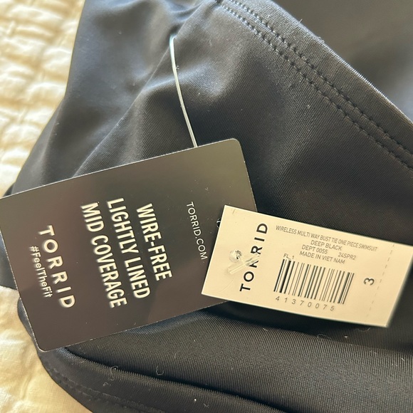 NWT Torrid Wireless Multi Way Bust Tie One Piece Swimsuit - Picture 11 of 12